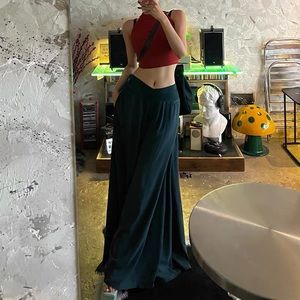 Y2k high neck knitted red top